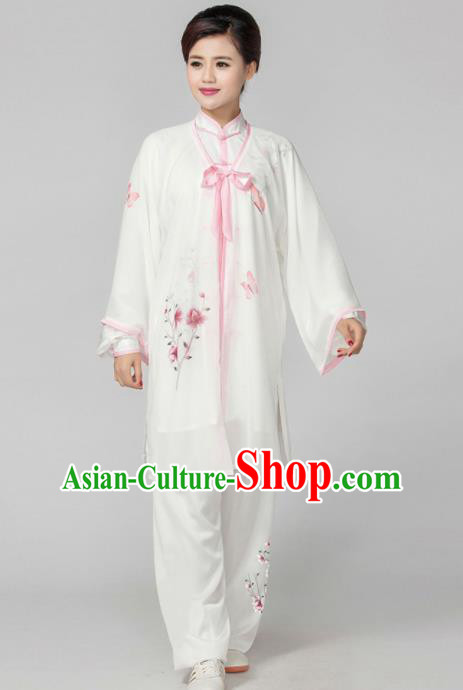 Professional Martial Arts Competition Printing Magnolia Costume Chinese Traditional Kung Fu Tai Chi Clothing for Women