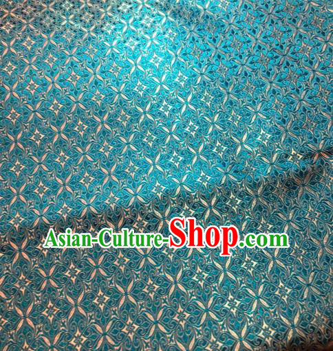 Asian Chinese Traditional Pattern Design Light Blue Brocade Fabric Cheongsam Silk Material
