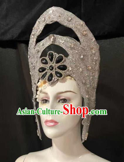 Customized Halloween Cosplay Deluxe Hair Accessories Brazil Parade Catwalks Hat Giant Headpiece for Women