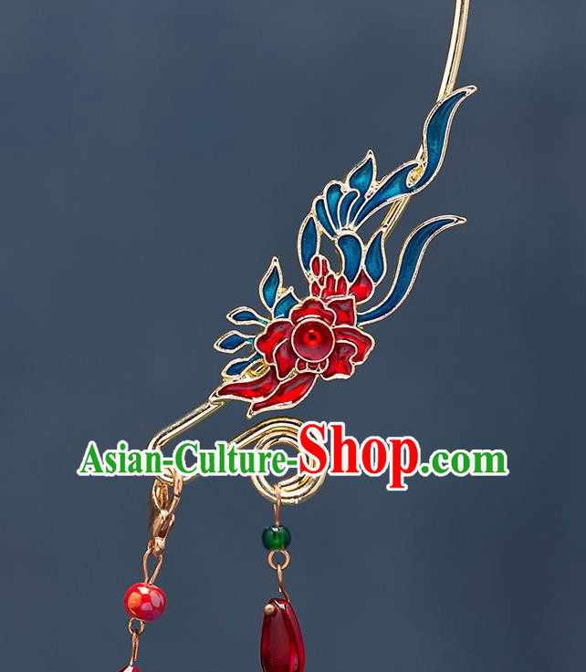 Top Chinese Traditional Cloisonne Dragon Necklace Handmade Hanfu Accessories for Women