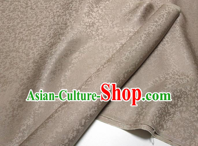 Asian Chinese Traditional Pattern Design Brown Brocade Silk Fabric China Hanfu Satin Material