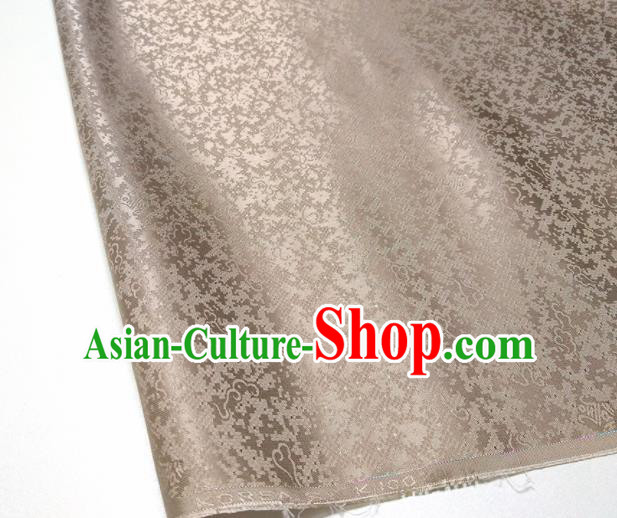 Asian Chinese Traditional Pattern Design Brown Brocade Silk Fabric China Hanfu Satin Material