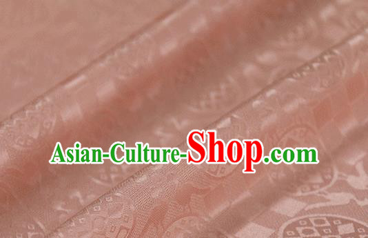Asian Chinese Traditional Pattern Design Pink Silk Fabric China Qipao Material