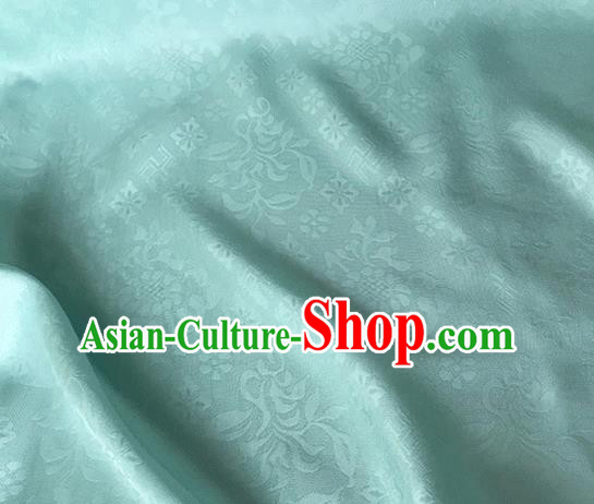 Asian Chinese Traditional Broken Branches Pattern Design Light Blue Silk Fabric China Qipao Material