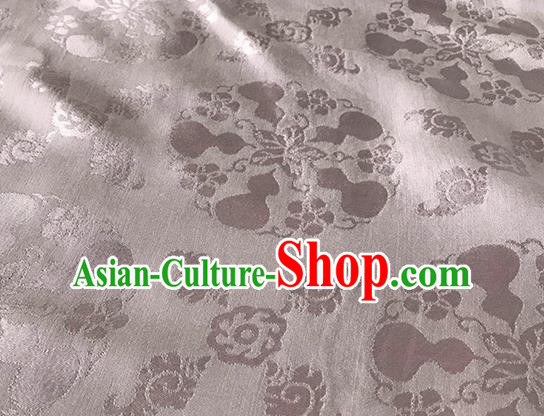 Asian Chinese Traditional Jacquard Calabash Pattern Design Lilac Satin China Qipao Silk Fabric Material