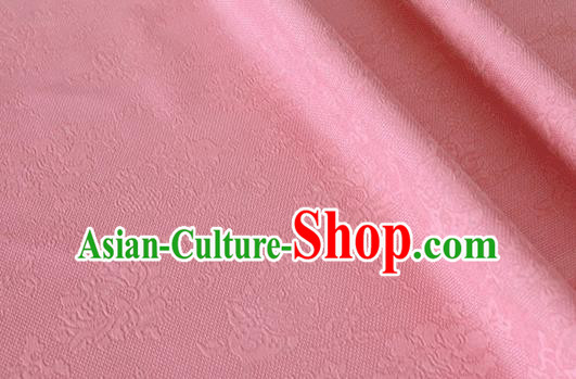 Asian Chinese Traditional Pattern Design Peach Pink Silk Imitation China Qipao Silk Fabric Material