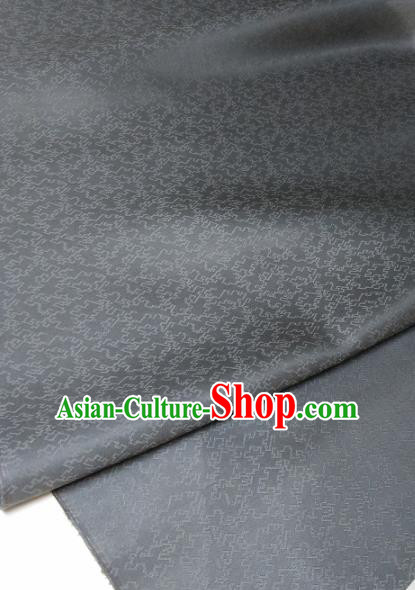 Asian Chinese Traditional Lucky Pattern Design Black Silk Fabric China Hanfu Silk Material