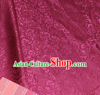 Asian Chinese Traditional Lucky Pattern Design Wine Red Silk Fabric China Hanfu Silk Material