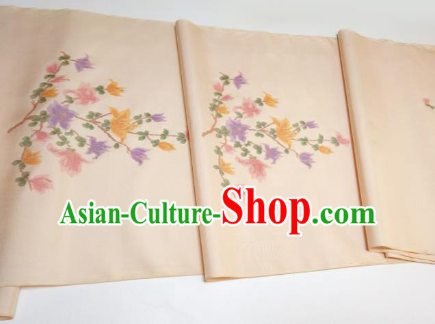 Asian Chinese Traditional Pattern Design Light Pink Silk Fabric China Hanfu Silk Material