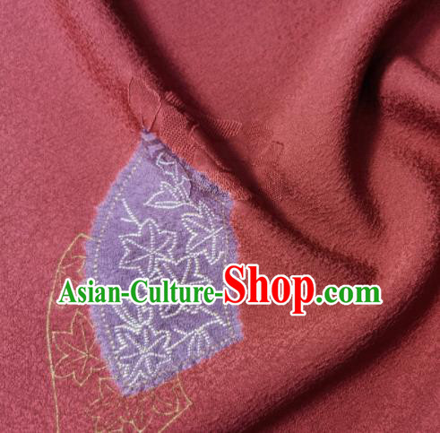 Chinese Traditional Daisy Pattern Design Red Silk Fabric Asian China Hanfu Silk Material