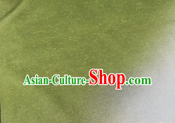 Chinese Traditional Pattern Design Olive Green Silk Fabric Asian China Cheongsam Silk Material