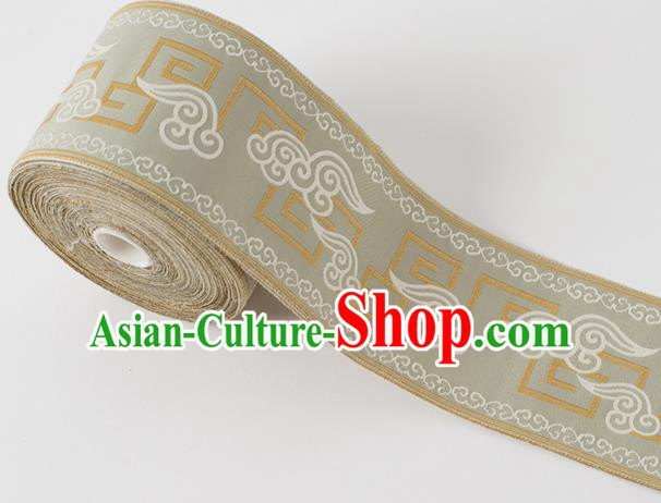 Chinese Traditional Hanfu Embroidered Clouds Pattern Waistband Lace Fabric Asian China Costume Collar Accessories