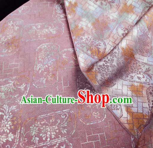 Chinese Traditional Classical Pattern Design Deep Pink Silk Fabric Asian China Cheongsam Silk Material