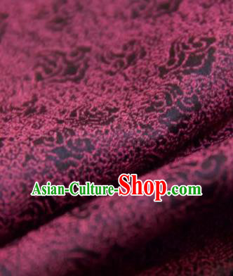 Chinese Traditional Clouds Pattern Design Amaranth Silk Fabric Asian China Hanfu Mulberry Silk Material