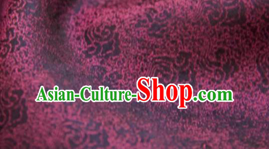 Chinese Traditional Clouds Pattern Design Amaranth Silk Fabric Asian China Hanfu Mulberry Silk Material