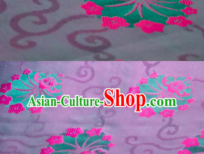 Chinese Traditional Dandelion Pattern Design Green Silk Fabric Asian China Hanfu Mulberry Silk Material