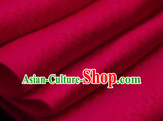 Chinese Traditional Gold Ingot Pattern Design Rosy Silk Fabric Asian China Hanfu Gambiered Guangdong Mulberry Silk Material
