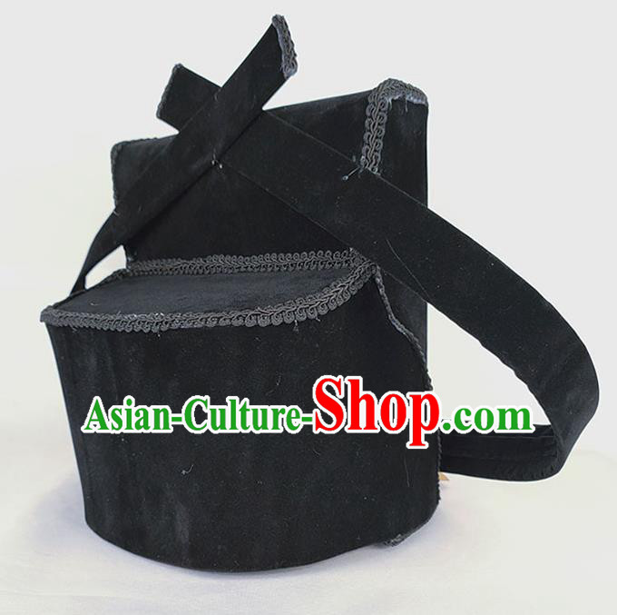 Chinese Traditional Song Dynasty Crown Prince Black Hat Ancient Scholar Headwear for Men