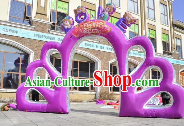 Large Christmas Inflatable Purple Archway Product Models Wedding Inflatable Arches