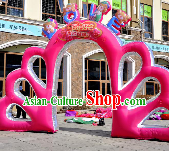 Large Christmas Inflatable Pink Archway Product Models Wedding Inflatable Arches