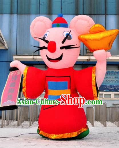 Large Chinese New Year Inflatable Red Rat of Wealth Models Inflatable Arches Archway
