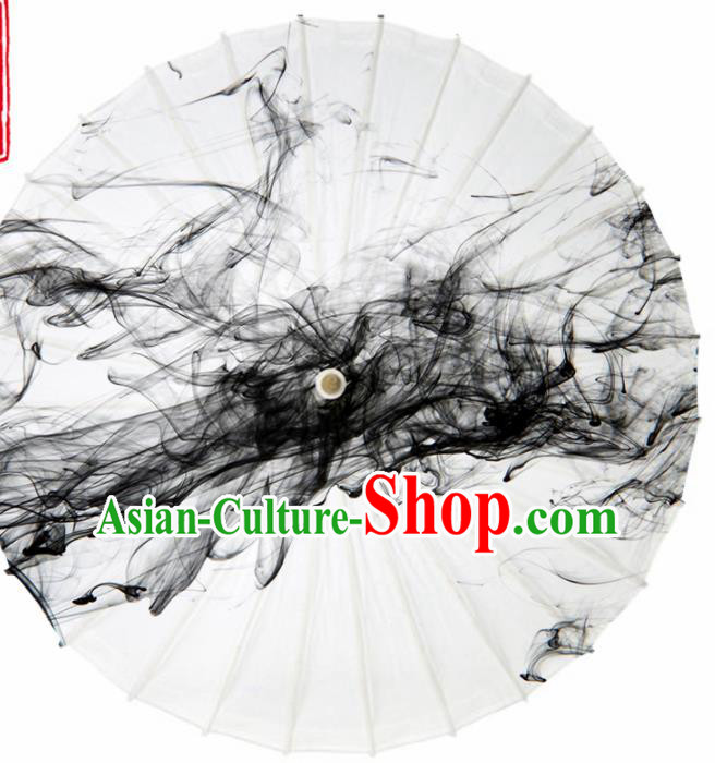 Chinese Traditional Splash Ink Oil Paper Umbrella Artware Paper Umbrella Classical Dance Umbrella Handmade Umbrellas
