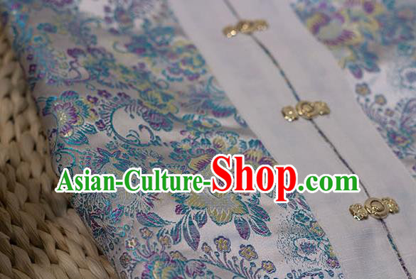 Chinese Ancient White Brocade Top Vest Traditional Ming Dynasty Court Princess Costume for Women