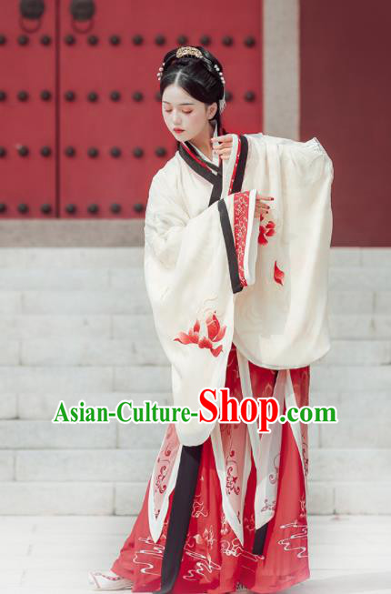 Chinese Traditional Han Dynasty Palace Lady Costumes Ancient Drama Goddess Hanfu Dress for Women