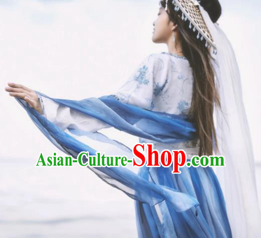 Chinese Traditional Tang Dynasty Female Civilian Costumes Ancient Maidservant Hanfu Dress for Women