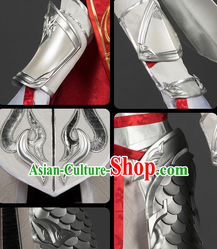 Chinese Traditional Cosplay General King Armor Costumes Ancient Swordsman Clothing for Men