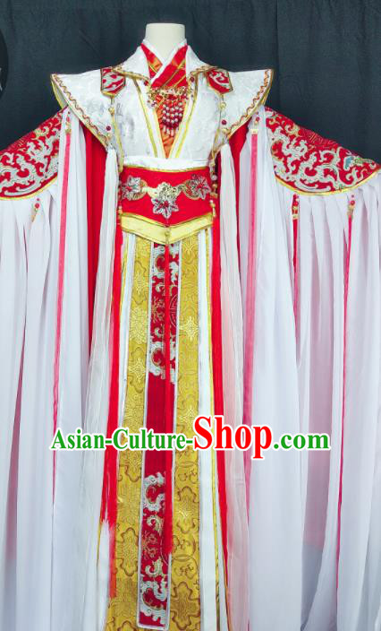 Chinese Traditional Cosplay Swordsman Costumes Ancient Crown Prince Clothing for Men