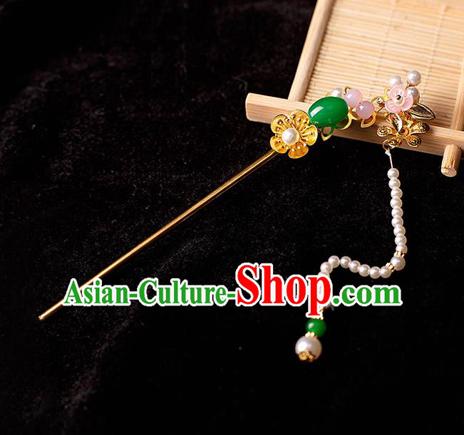 Chinese Traditional Tang Dynasty Princess Tassel Hairpins Ancient Palace Lady Headdress for Women