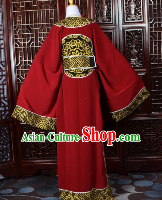 Chinese Traditional Beijing Opera Niche Red Costumes Peking Opera Scholar Clothing for Men