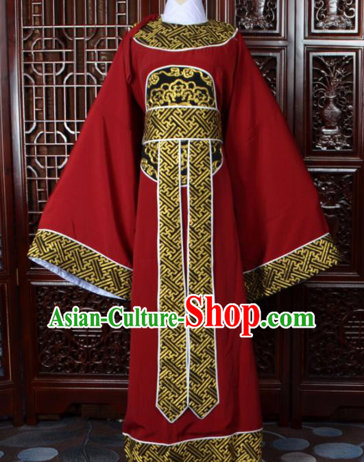 Chinese Traditional Beijing Opera Niche Red Costumes Peking Opera Scholar Clothing for Men
