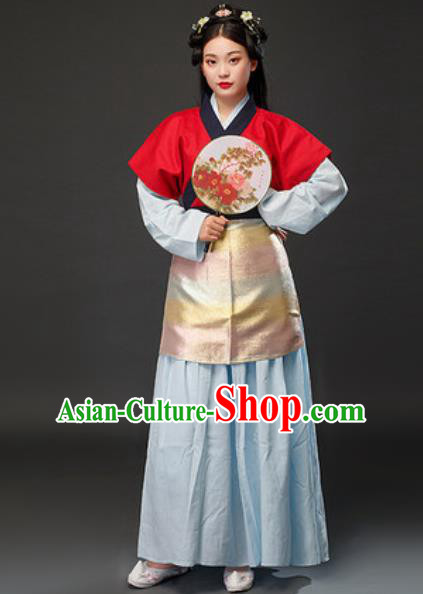 Chinese Ancient Civilian Dress Traditional Ming Dynasty Female Boss Costumes for Women