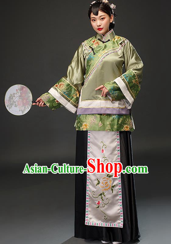 Chinese Traditional Qing Dynasty Patrician Mistress Dress Ancient Rich Lady Costumes for Women