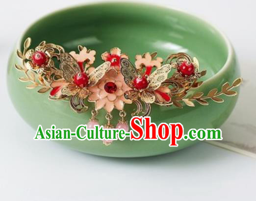 Chinese Ancient Bride Hair Comb Traditional Wedding Xiu He Hairpins Hair Accessories for Women