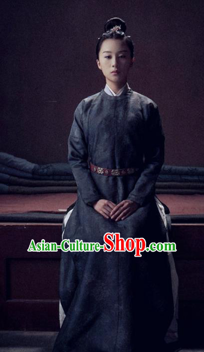 Traditional Chinese Ancient Drama Royal Nirvana Song Dynasty Court Maid Kou Zhu Costume and Headpiece for Women