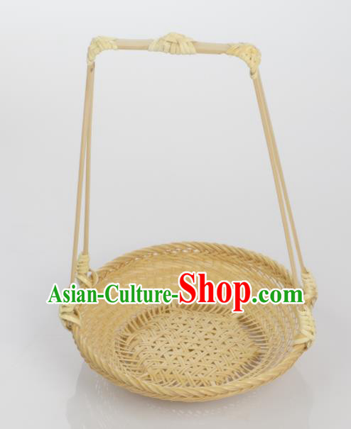 Chinese Handmade Bamboo Weaving Basket Traditional Crate