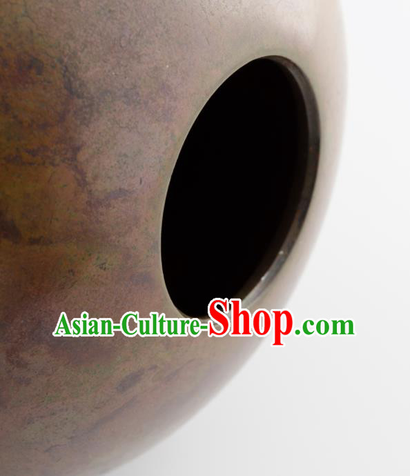 Chinese Handmade Bronze Flower Vase Traditional Red Copper Craft Decoration