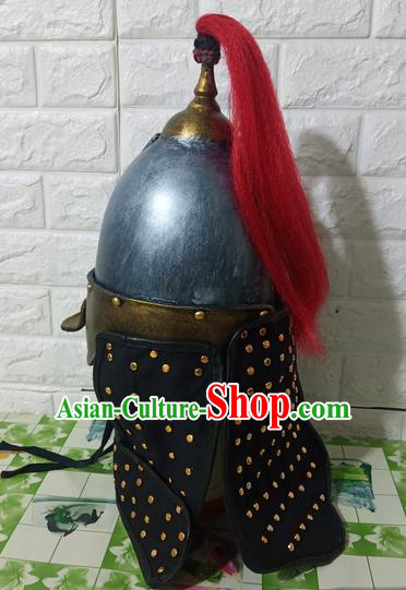 Chinese Handmade Traditional Ming Dynasty Helmet Ancient General Hat for Men