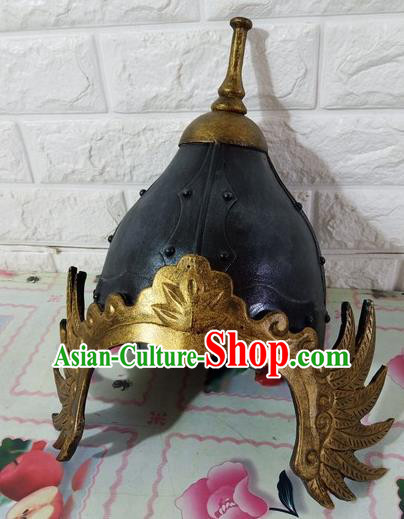 Chinese Handmade Traditional Song Dynasty Helmet Ancient General Hat for Men