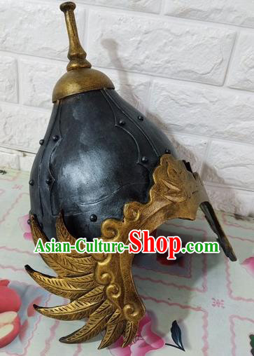 Chinese Handmade Traditional Song Dynasty Helmet Ancient General Hat for Men
