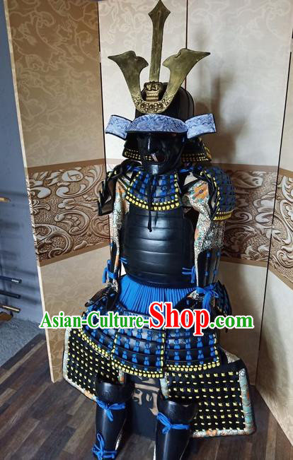 Japanese Handmade Traditional Samurai Body Armor and Helmet Ancient Warrior Costumes for Men