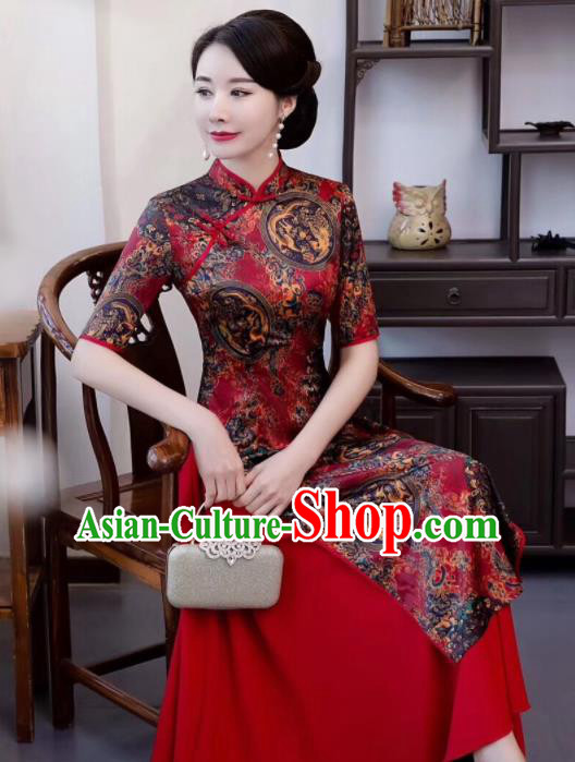 Chinese Traditional Qipao Dress Cheongsam National Costumes for Women