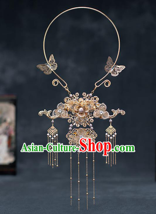 Chinese Handmade Traditional Bride Tassel Necklet Wedding Accessories for Women