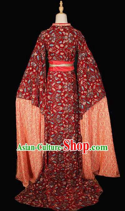 Chinese Ancient Drama Novoland Eagle Flag Princess Yu Ran Replica Costumes for Women
