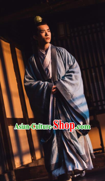 Drama the Longest Day in Chang An Chinese Ancient Tang Dynasty Taoist Priest Li Bi Jackson Yee Replica Costumes and Headpiece for Men