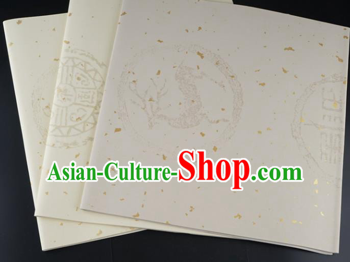 Traditional Chinese Classical Pattern Calligraphy White Scroll Paper Spring Festival Handmade Couplet Xuan Paper Craft