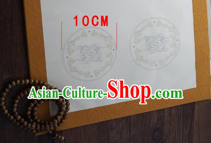 Traditional Chinese Ink Calligraphy Scroll Paper Spring Festival Handmade Classical Pattern Couplet Paper Craft